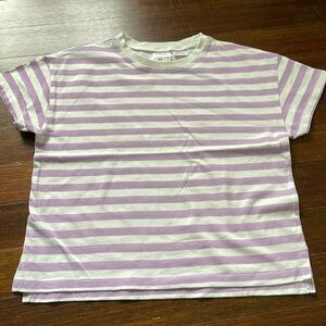 Purple and white stripe tshirt